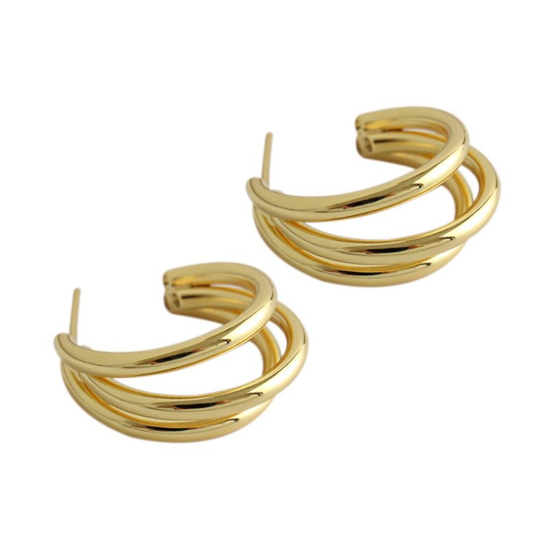 Bianca 925 Sterling Silver Earrings - Hoop Earrings - Pretland | Spiritual Crystals & Jewelry