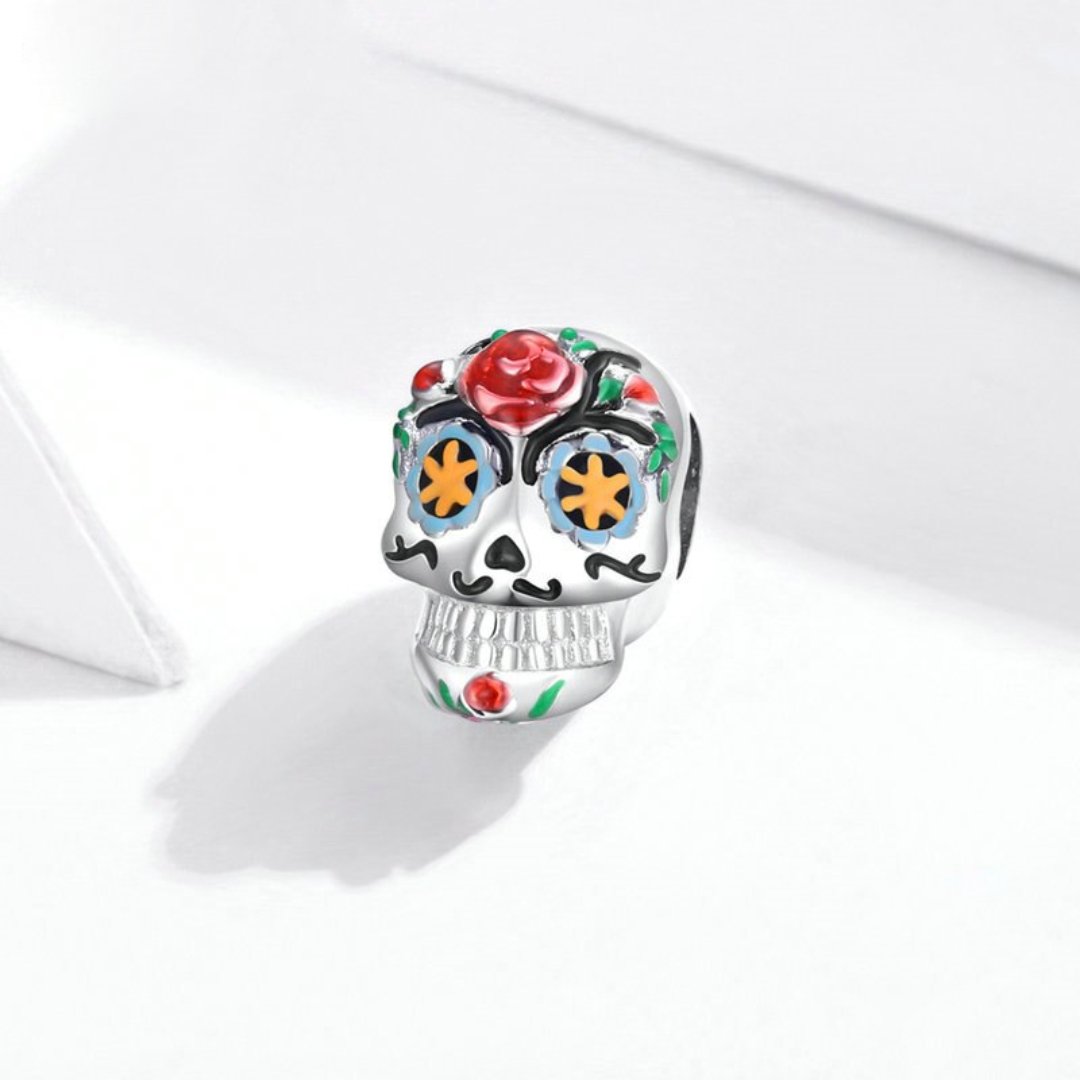 Colorful Skull 925 Sterling Silver Pendant - Pendants - Pretland | Spiritual Crystals & Jewelry