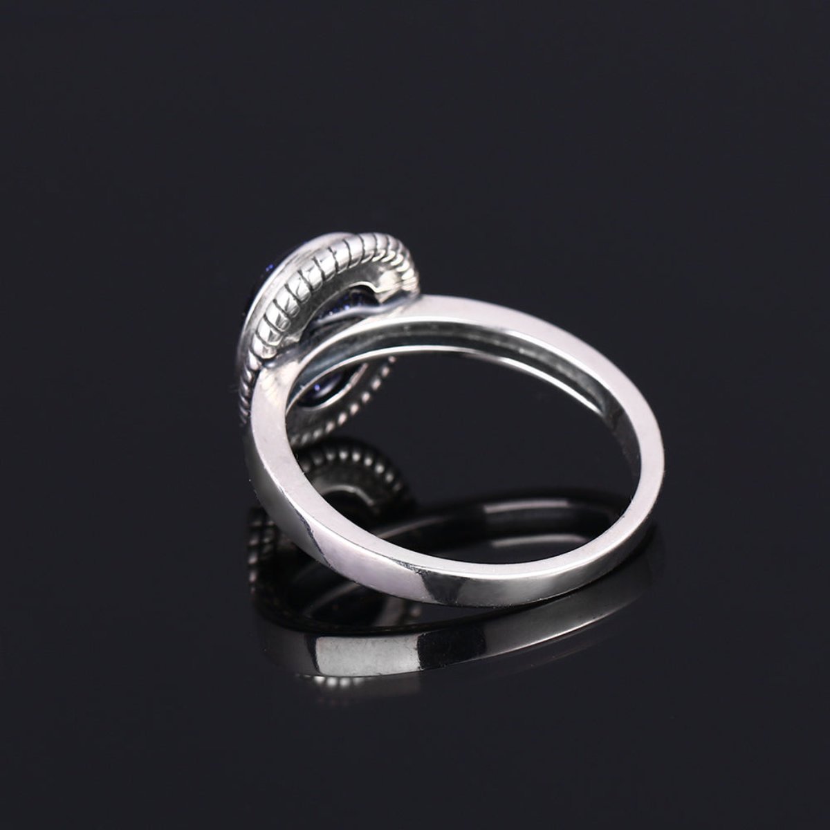 Vintage Blue Sandstone Silver Ring - Rings - Pretland | Spiritual Crystals & Jewelry