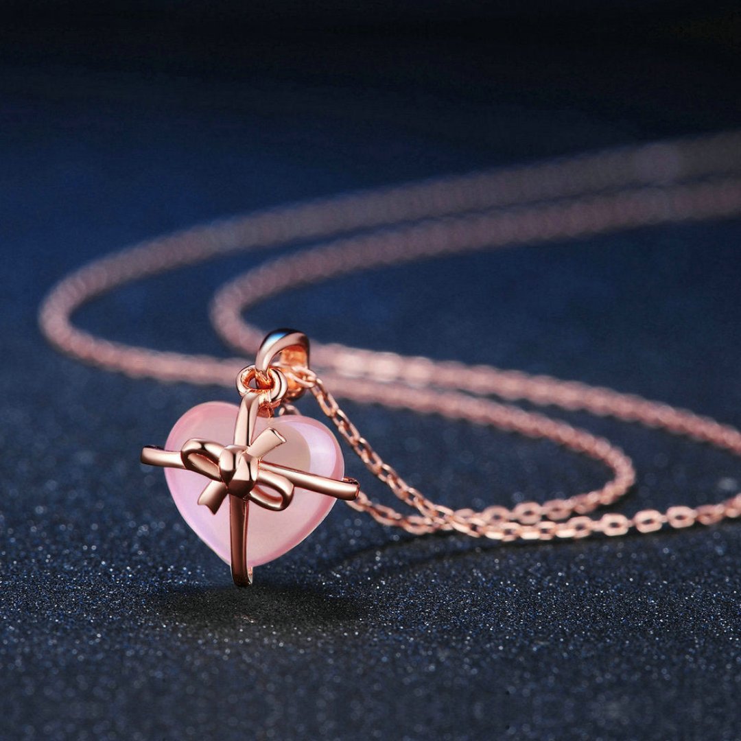 Romantic Rose Quartz 18K Gold Plated Necklace - Necklaces - Pretland | Spiritual Crystals & Jewelry