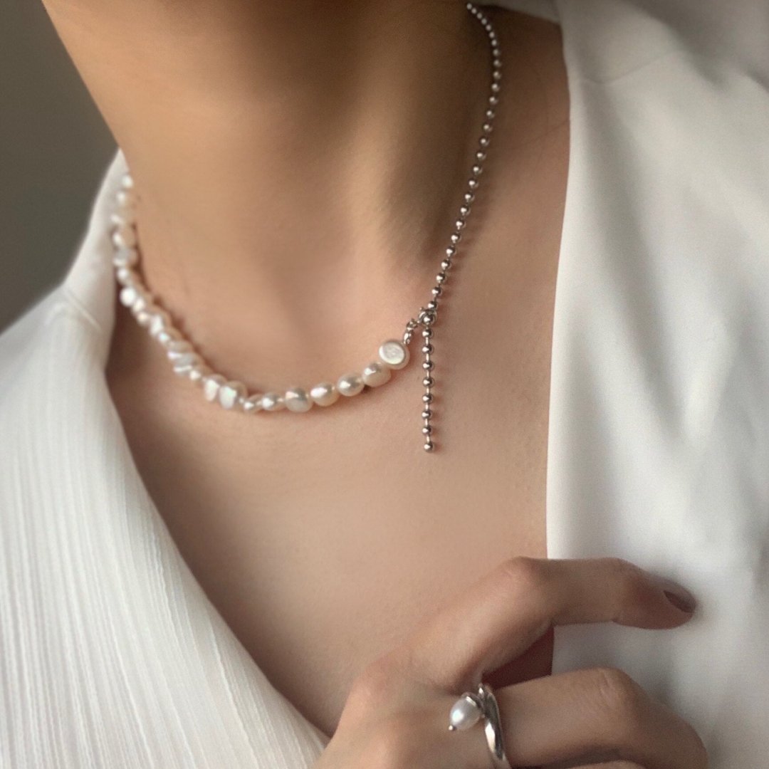 Lily Pearl 925 Sterling Silver Necklace - Necklaces - Pretland | Spiritual Crystals & Jewelry