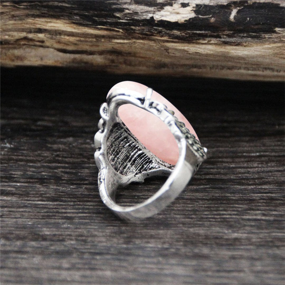 Spiritual Natural Stone Silver Plated Ring - Rings - Pretland | Spiritual Crystals & Jewelry