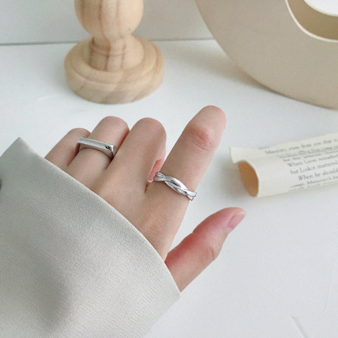 Belinda 925 Sterling Silver Adjustable Ring - Silver - Rings - Pretland | Spiritual Crystals & Jewelry