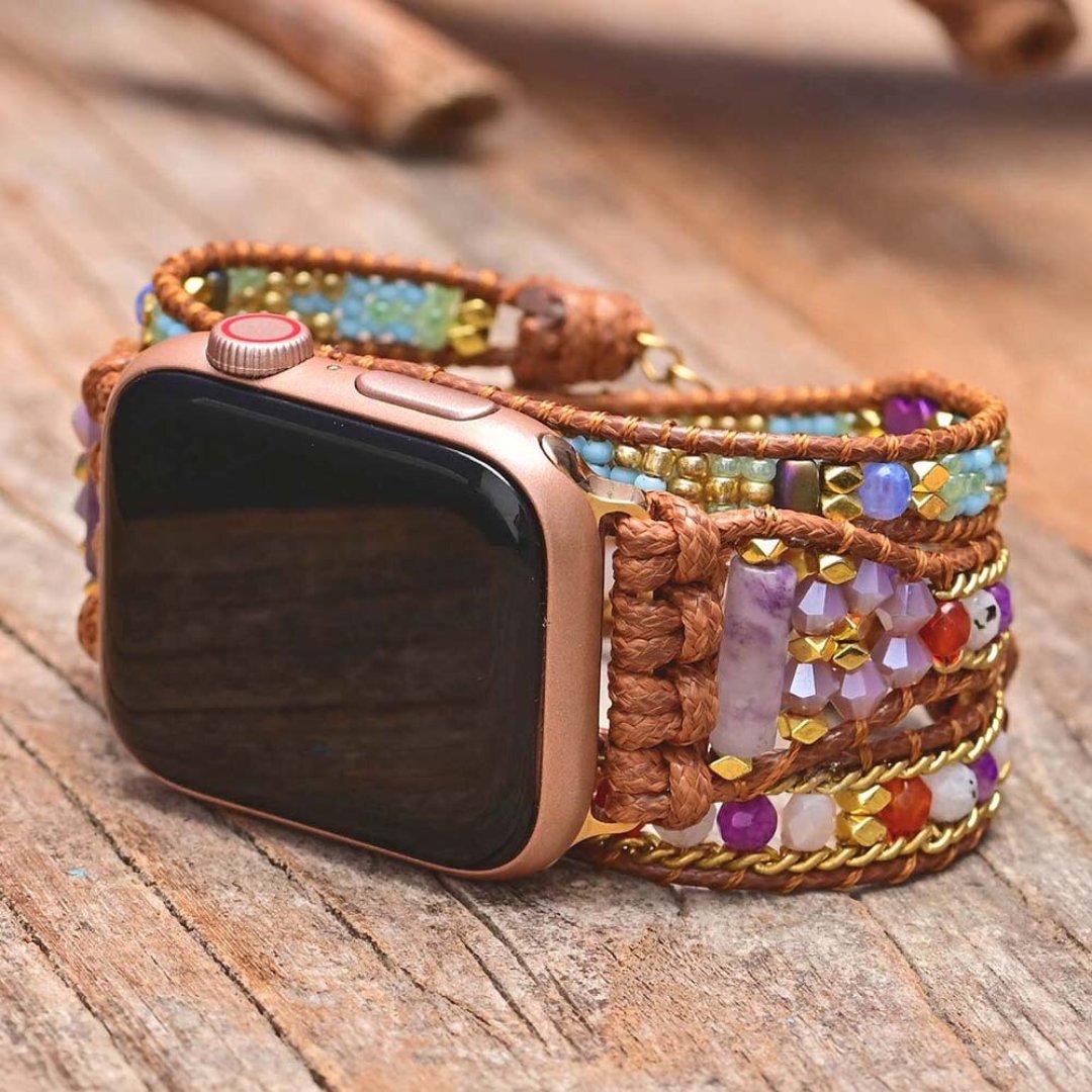 Ethnic Natural Stones Apple Watch Strap - Apple Watch Straps - Pretland | Spiritual Crystals & Jewelry
