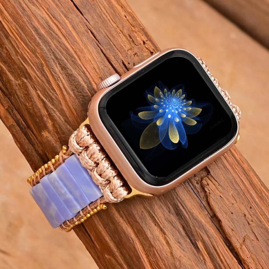 Bohemian Purple Agate Apple Watch Strap - Apple Watch Straps - Pretland | Spiritual Crystals & Jewelry