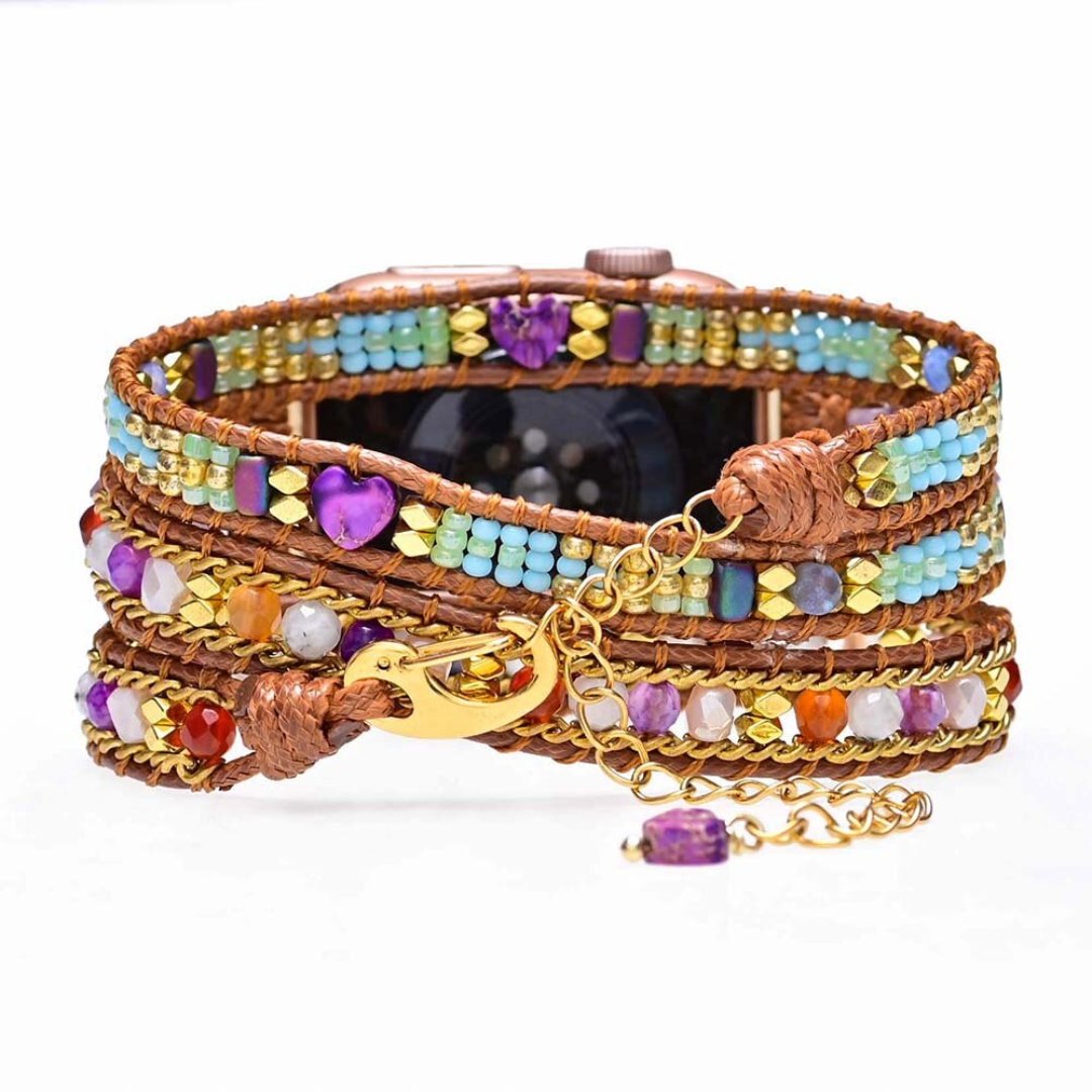 Ethnic Natural Stones Apple Watch Strap - Apple Watch Straps - Pretland | Spiritual Crystals & Jewelry