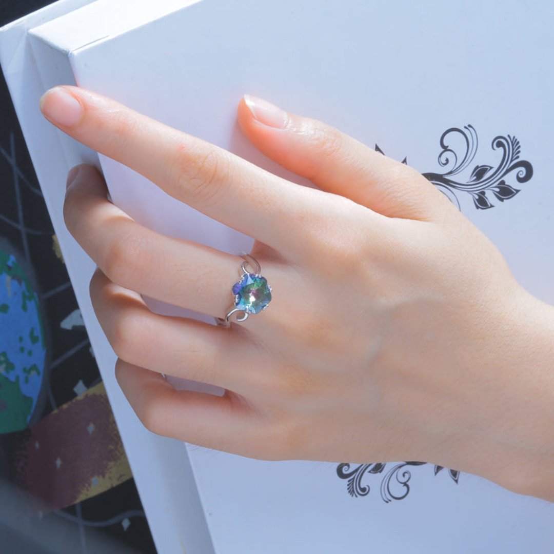 Mystic Topaz 925 Sterling Silver Ring - Rings - Pretland | Spiritual Crystals & Jewelry