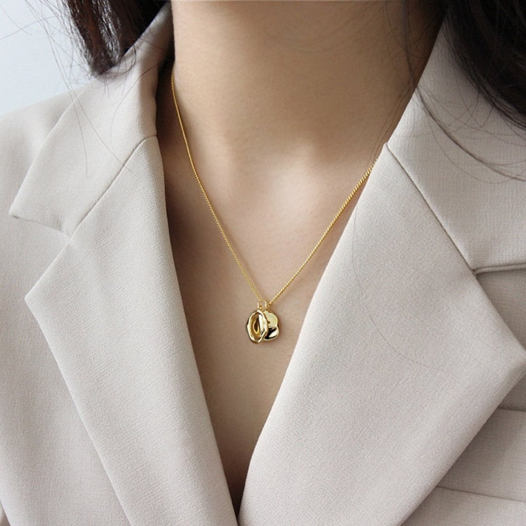 Amaris 925 Sterling Silver Necklace - Gold - Necklaces - Pretland | Spiritual Crystals & Jewelry