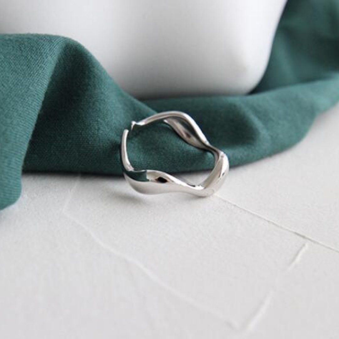 Aziza 925 Sterling Silver Adjustable Ring - Rings - Pretland | Spiritual Crystals & Jewelry