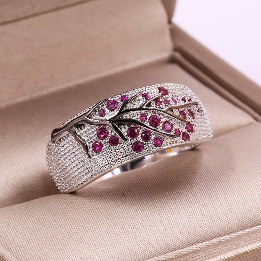 Elegant Tree of Zirconia Ring - Rings - Pretland | Spiritual Crystals & Jewelry