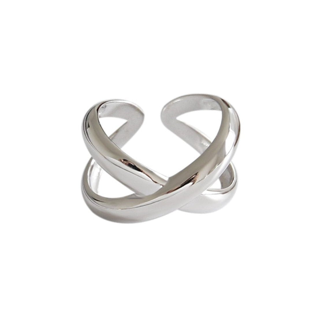 X 925 Sterling Silver Adjustable Ring - Rings - Pretland | Spiritual Crystals & Jewelry