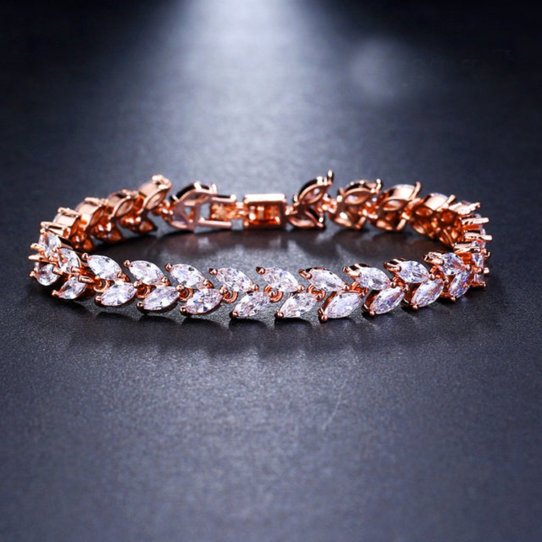 Enchanting White Zirconia & Muliticolors Bracelet - Rose Gold - Bracelets - Pretland | Spiritual Crystals & Jewelry