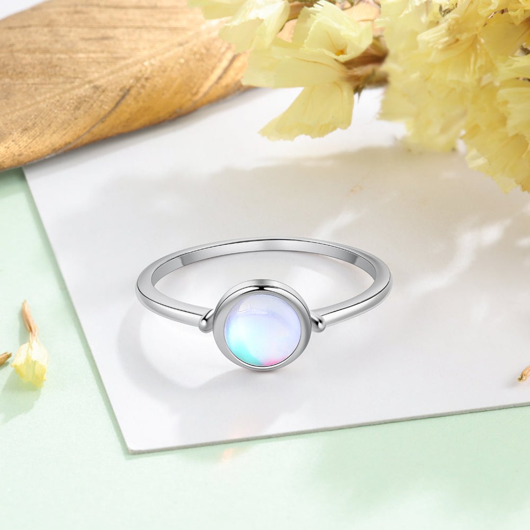 Spiritual New Moon Silver Ring & Necklace Set - Bundles - Pretland | Spiritual Crystals & Jewelry
