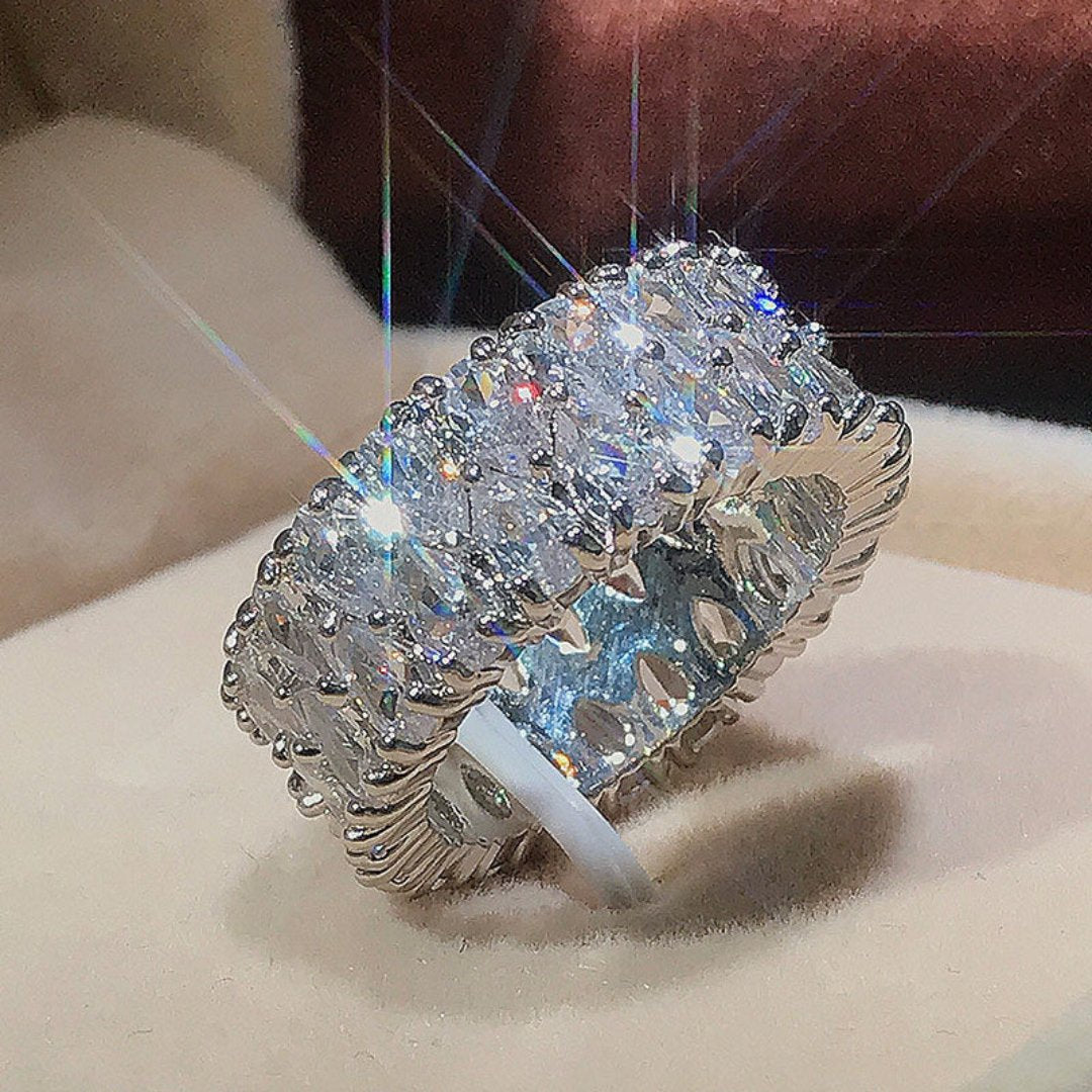 Enchanting Zirconia 925 Sterling Silver Ring - Rings - Pretland | Spiritual Crystals & Jewelry