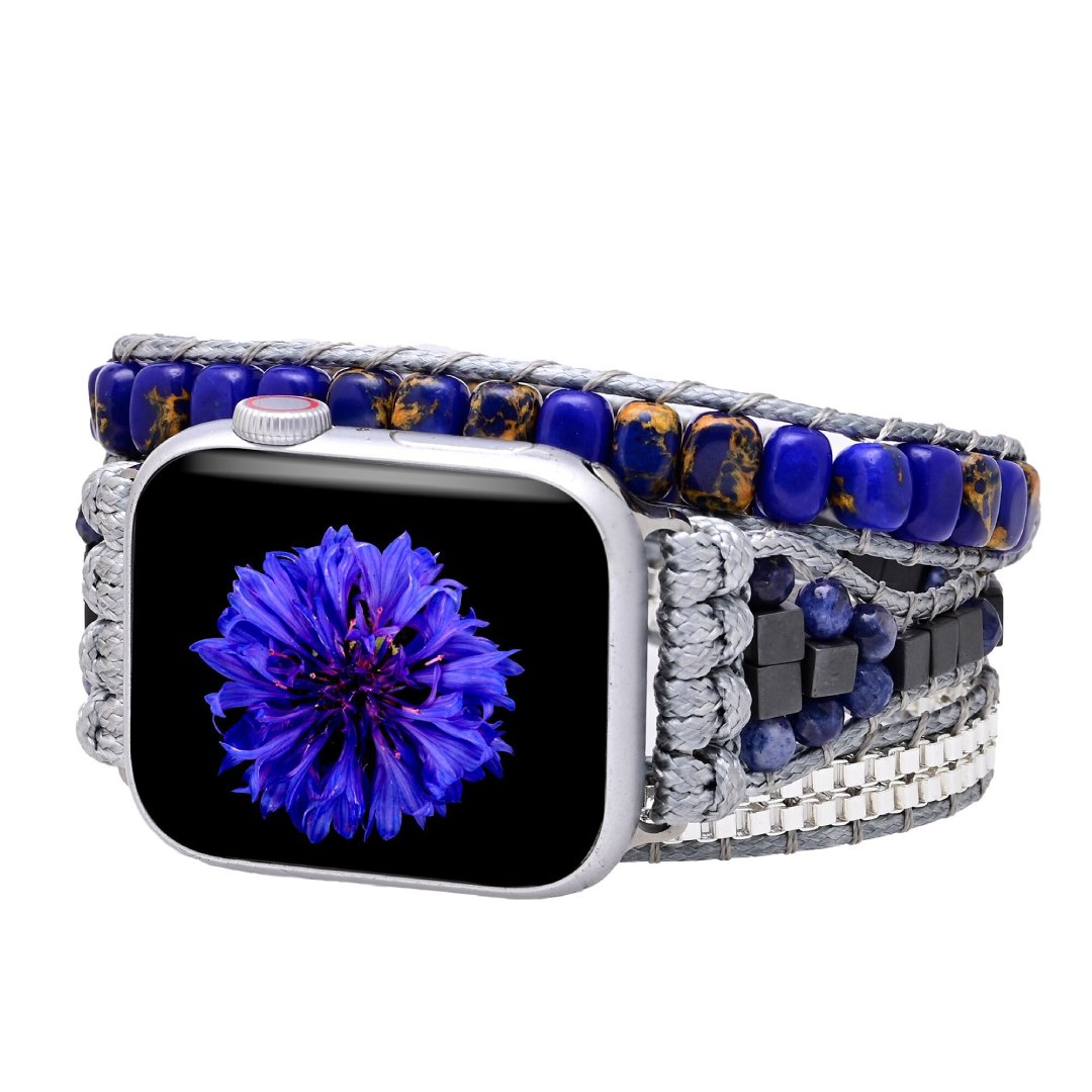 Dream Blue Jasper Apple Watch Strap - Apple Watch Straps - Pretland | Spiritual Crystals & Jewelry