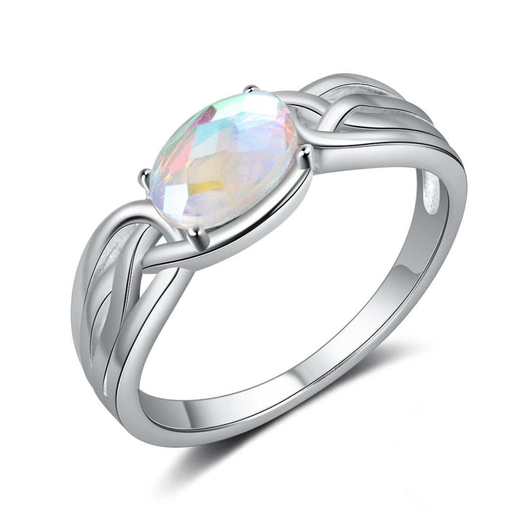 Bohemia Style Oval Moonstone Ring - Rings - Pretland | Spiritual Crystals & Jewelry