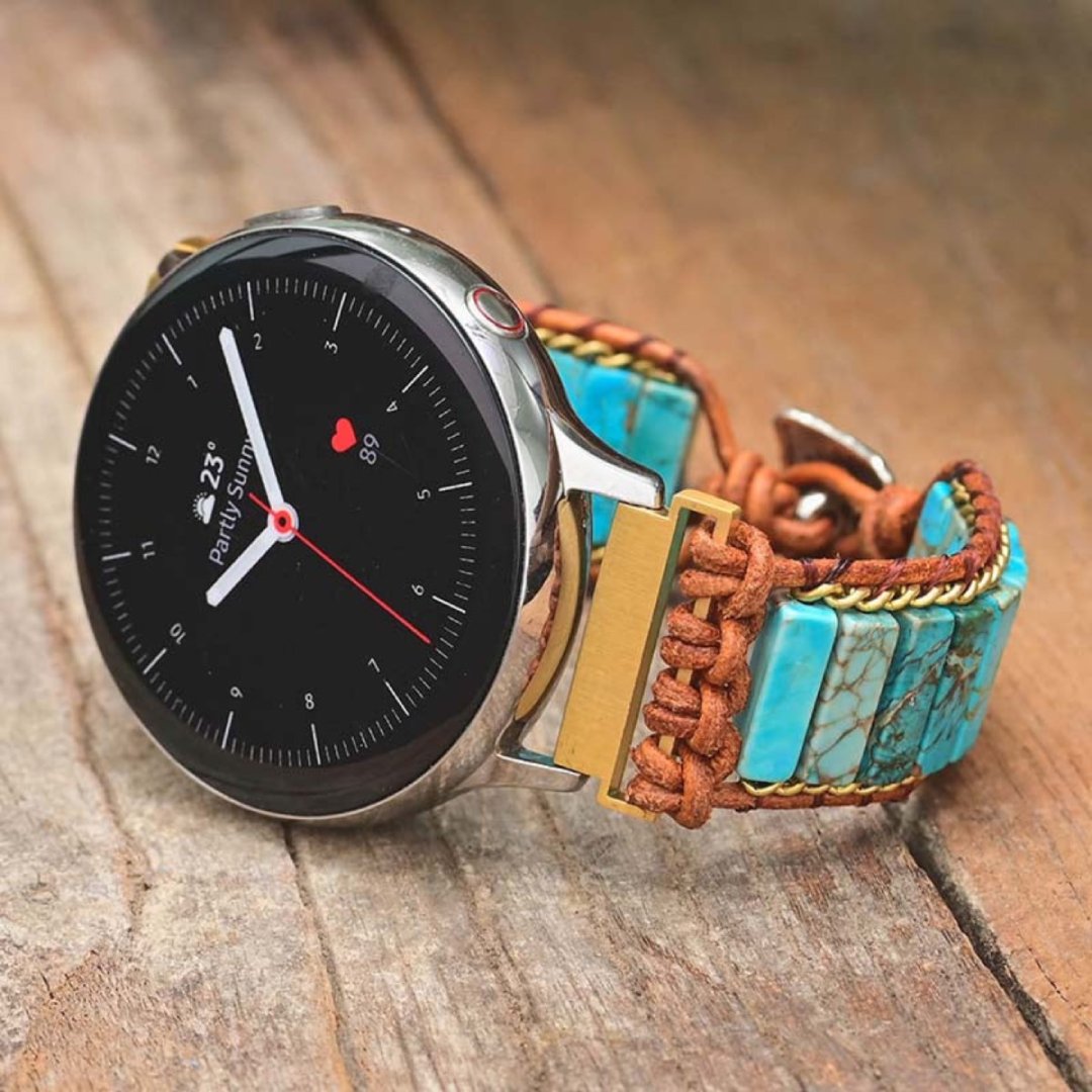Bohemian Howlite Samsung Watch Strap - Samsung Watch Straps - Pretland | Spiritual Crystals & Jewelry