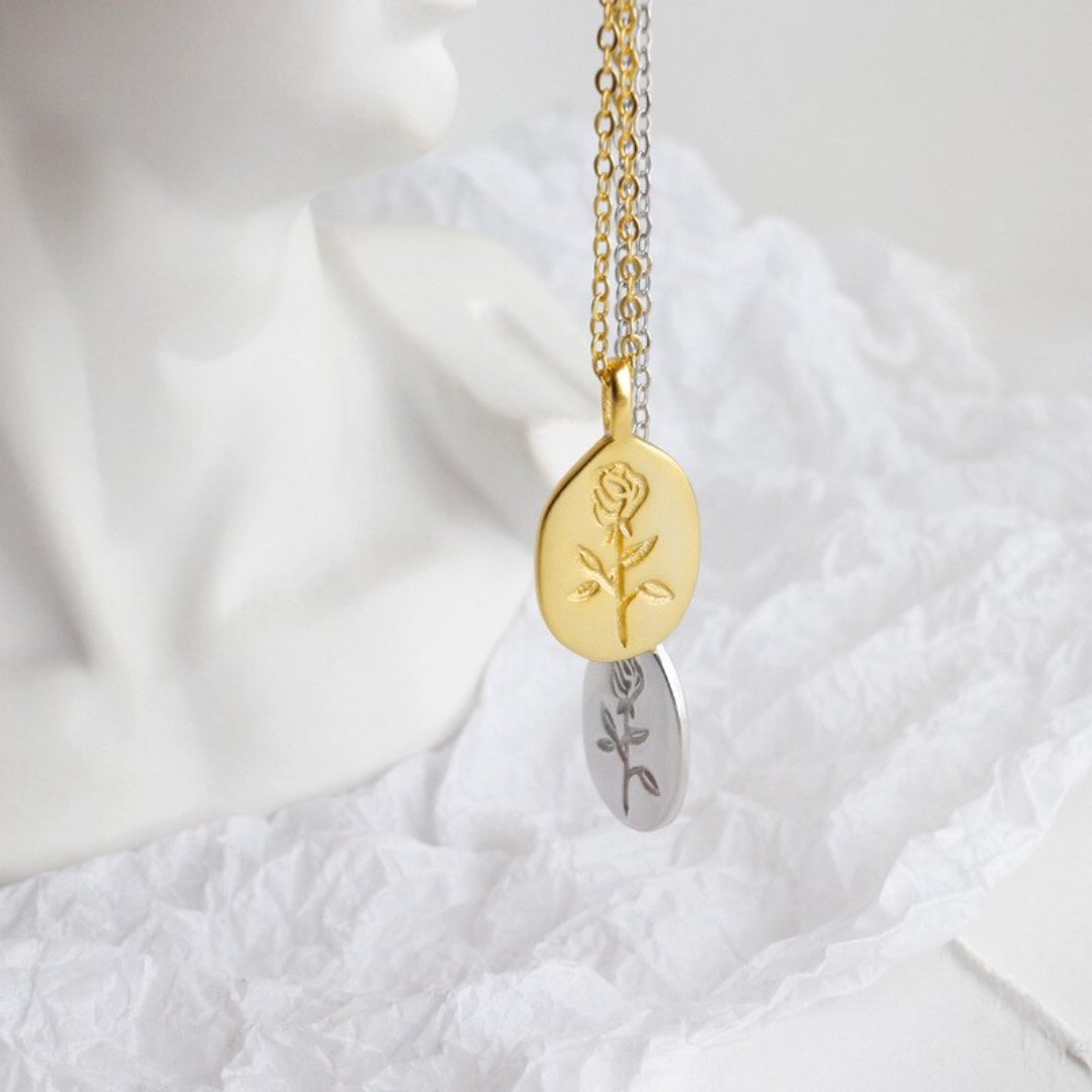 Rosa 925 Sterling Silver Necklace - Necklaces - Pretland | Spiritual Crystals & Jewelry
