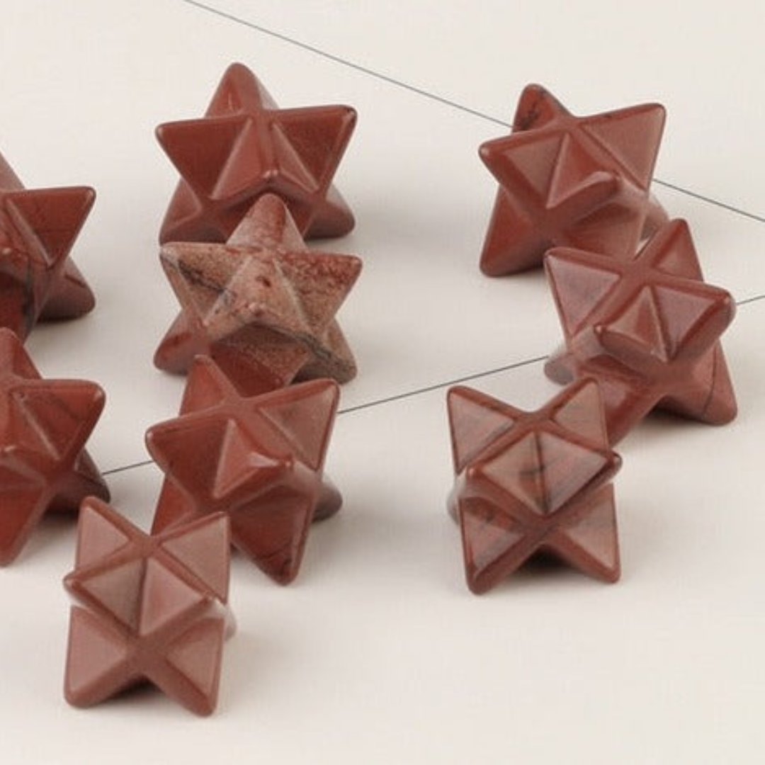 Calming Merkaba Crystal Stars - Red Jasper - Natural Stones - Pretland | Spiritual Crystals & Jewelry