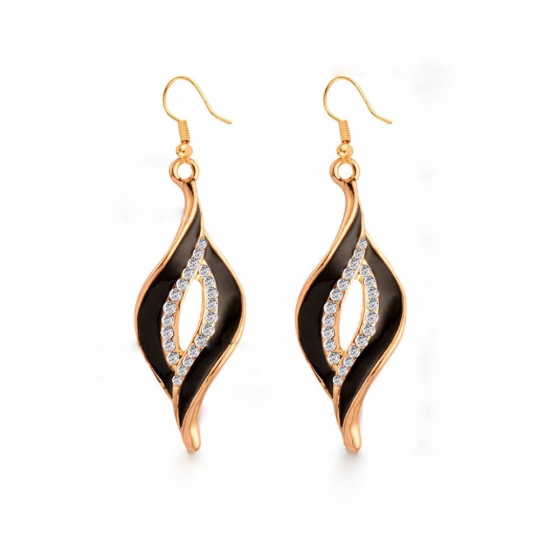 Enchanting Cubic Zirconia Gold Plated Earrings - Earrings - Pretland | Spiritual Crystals & Jewelry