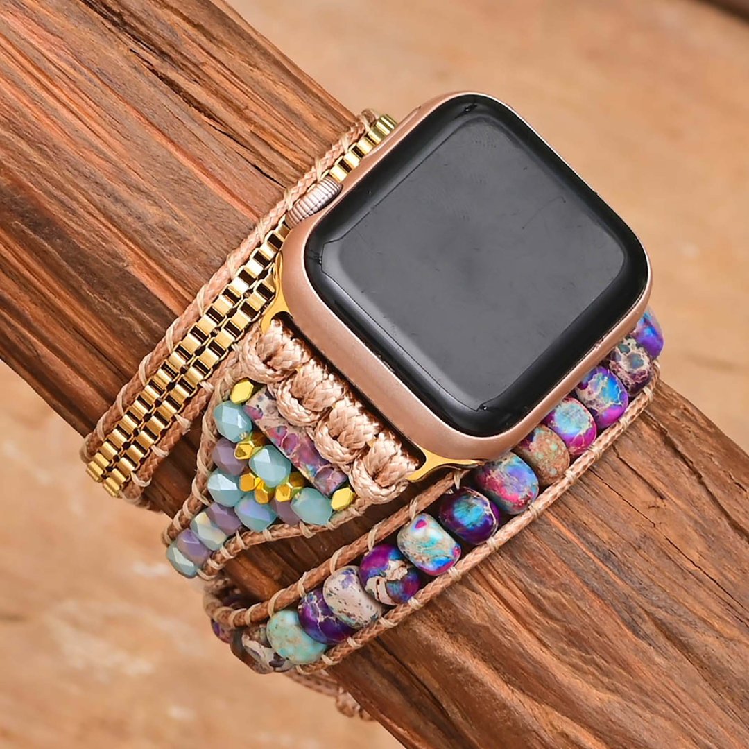 Spiritual Purple Jasper Apple Watch Strap - Apple Watch Straps - Pretland | Spiritual Crystals & Jewelry