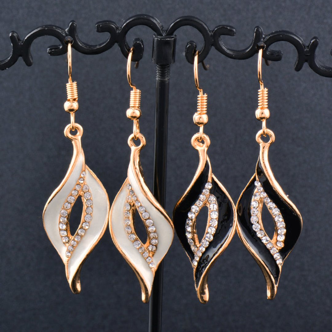 Enchanting Cubic Zirconia Gold Plated Earrings - Earrings - Pretland | Spiritual Crystals & Jewelry