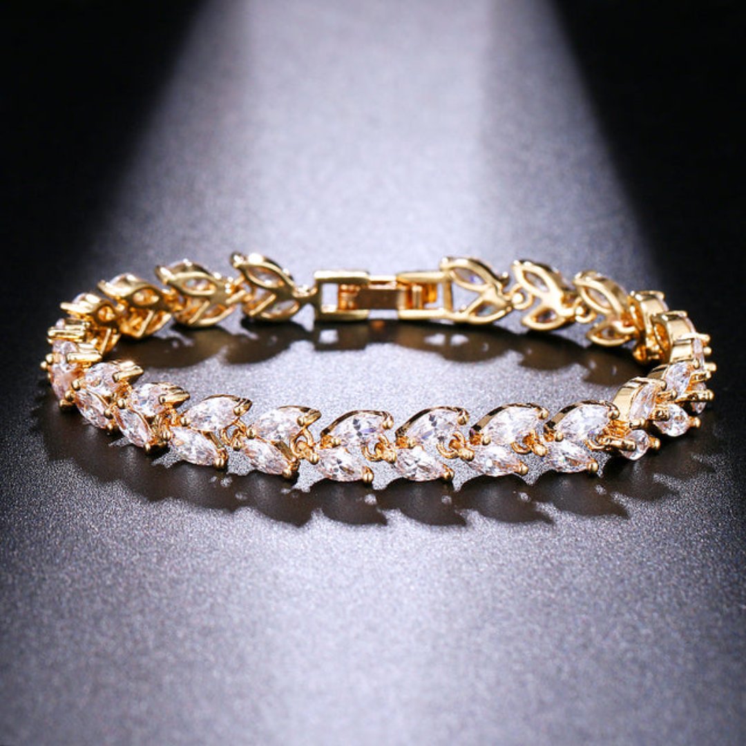 Enchanting White Zirconia & Muliticolors Bracelet - Gold - Bracelets - Pretland | Spiritual Crystals & Jewelry