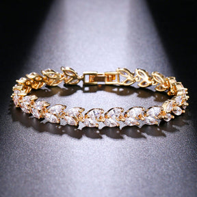 Enchanting White Zirconia & Muliticolors Bracelet - Gold - Bracelets - Pretland | Spiritual Crystals & Jewelry