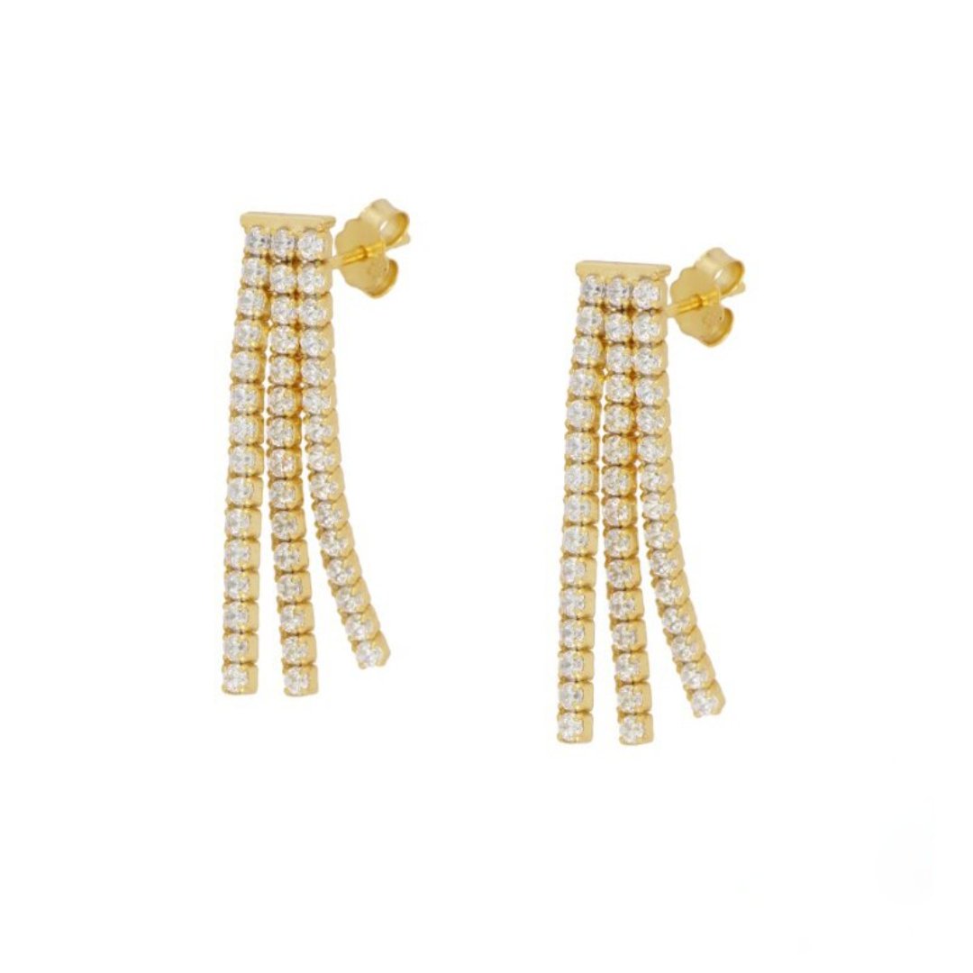 Sofia Zirconia 925 Sterling Silver Stud Earrings - Stud Earrings - Pretland | Spiritual Crystals & Jewelry