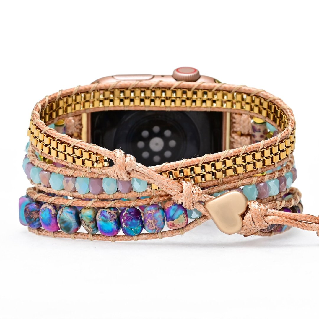 Spiritual Purple Jasper Apple Watch Strap - Apple Watch Straps - Pretland | Spiritual Crystals & Jewelry