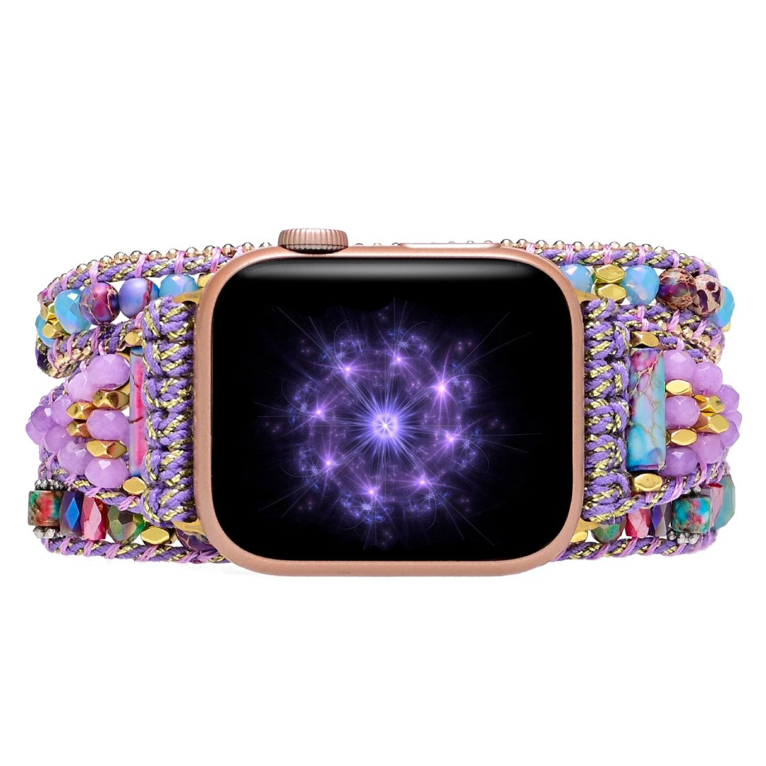 Trendy Purple Jasper Apple Watch Strap - Apple Watch Straps - Pretland | Spiritual Crystals & Jewelry