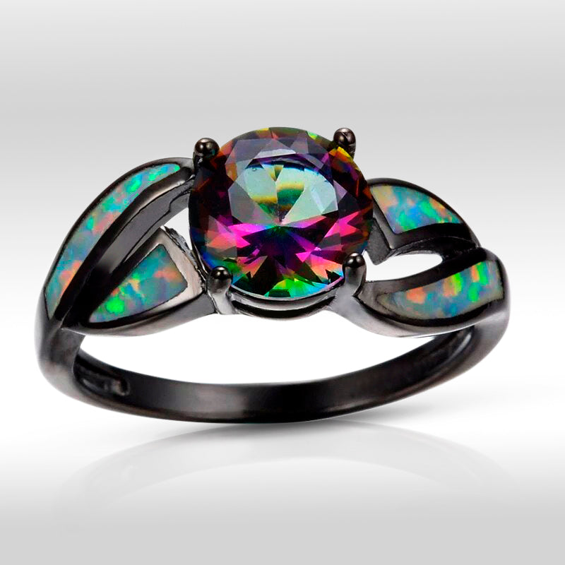 Spirit Cubic Zirconia Opal Ring - Rings - Pretland | Spiritual Crystals & Jewelry