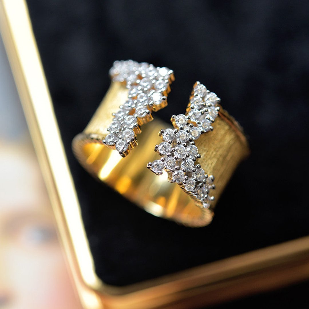 Stylish White Zircon Ring - Rings - Pretland | Spiritual Crystals & Jewelry