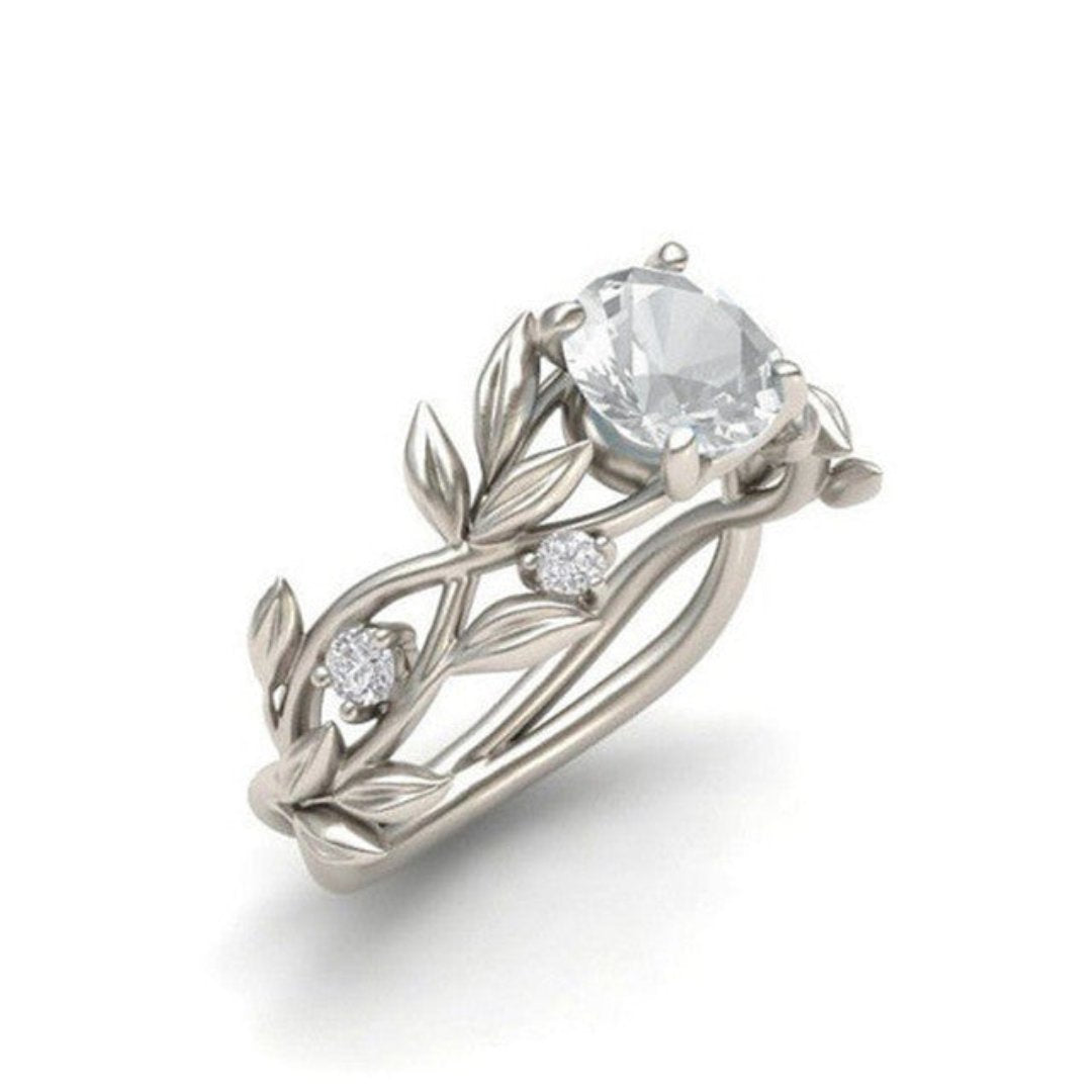 Enchanting White Flowers Rhinestone Ring - Rings - Pretland | Spiritual Crystals & Jewelry