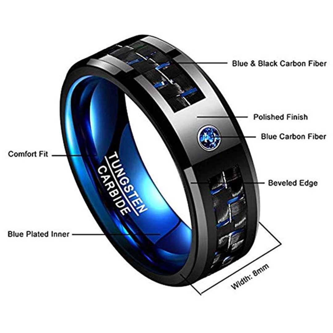 Confidence Zircon Men Ring - Rings - Pretland | Spiritual Crystals & Jewelry