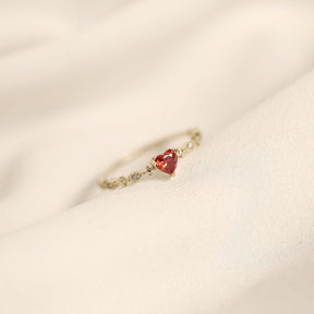 Love Ruby 14K Gold Plated Silver Ring - Rings - Pretland | Spiritual Crystals & Jewelry