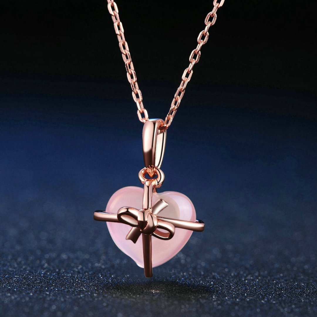 Romantic Rose Quartz 18K Gold Plated Necklace - Necklaces - Pretland | Spiritual Crystals & Jewelry