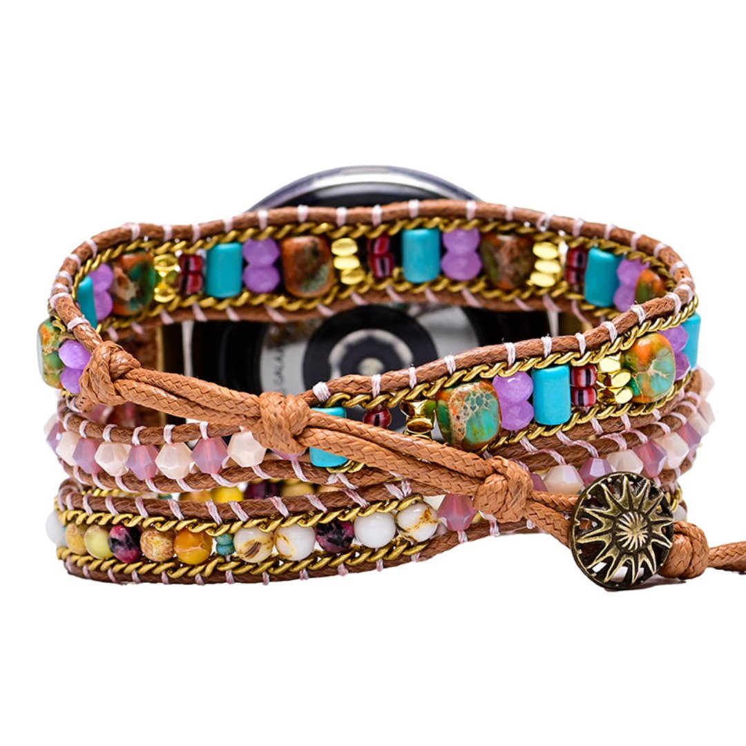 Colorful Natural Stone Samsung Watch Strap - Samsung Watch Straps - Pretland | Spiritual Crystals & Jewelry