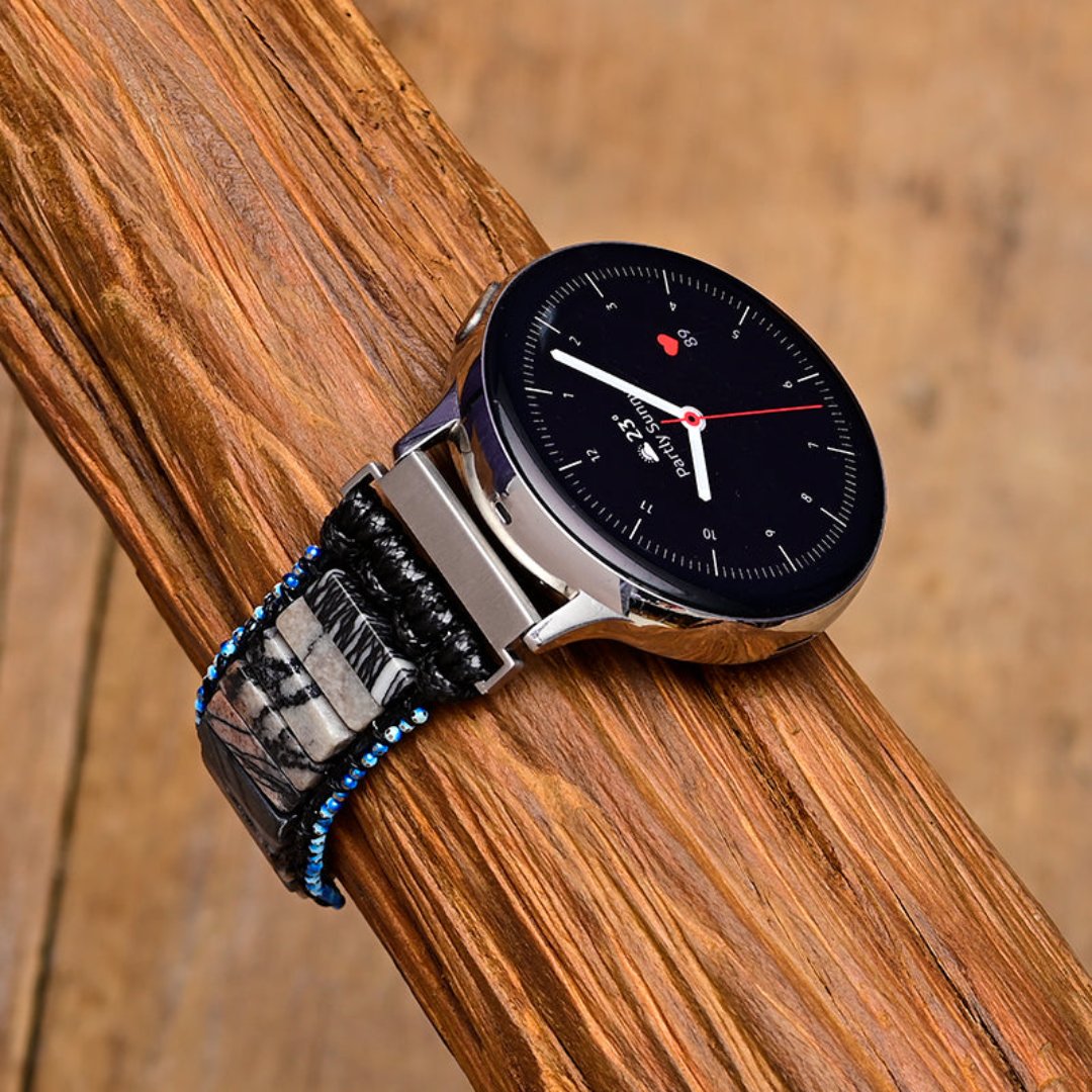 Ethnic Zebra Stone Samsung Watch Strap - Samsung Watch Straps - Pretland | Spiritual Crystals & Jewelry