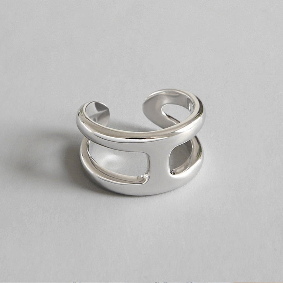 Helena 925 Sterling Silver Adjustable Ring - Rings - Pretland | Spiritual Crystals & Jewelry