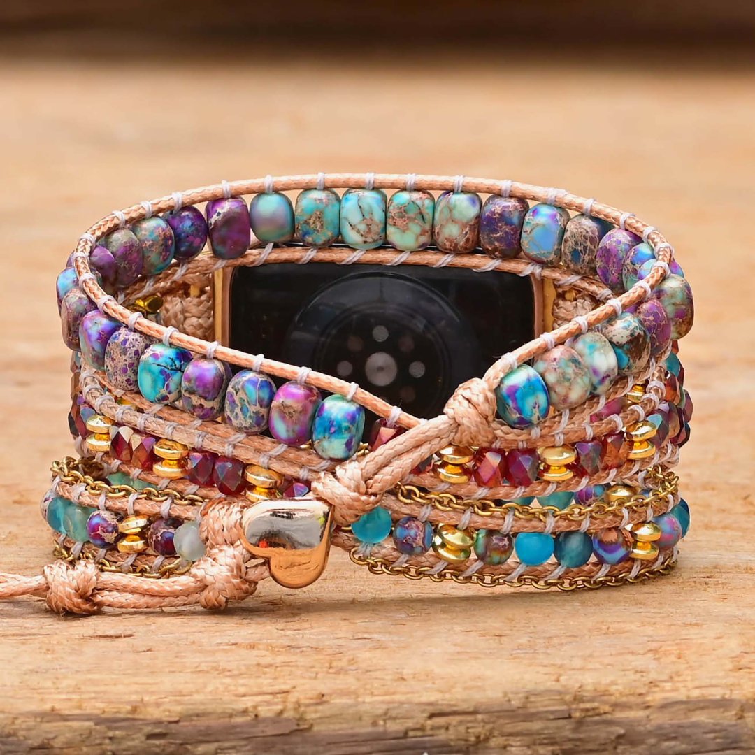 Bright Colours Natural Stone Apple Watch Strap - Apple Watch Straps - Pretland | Spiritual Crystals & Jewelry