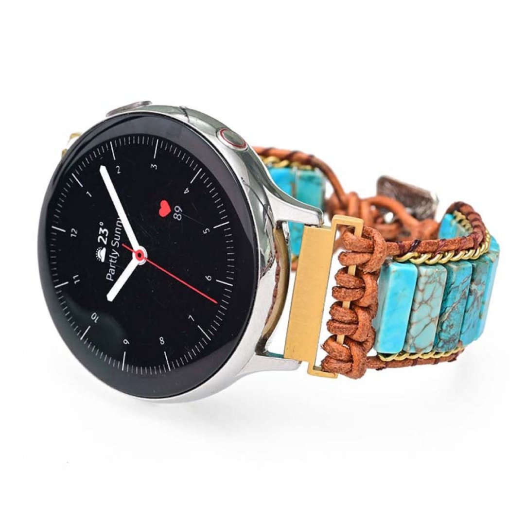 Bohemian Howlite Samsung Watch Strap - Samsung Watch Straps - Pretland | Spiritual Crystals & Jewelry