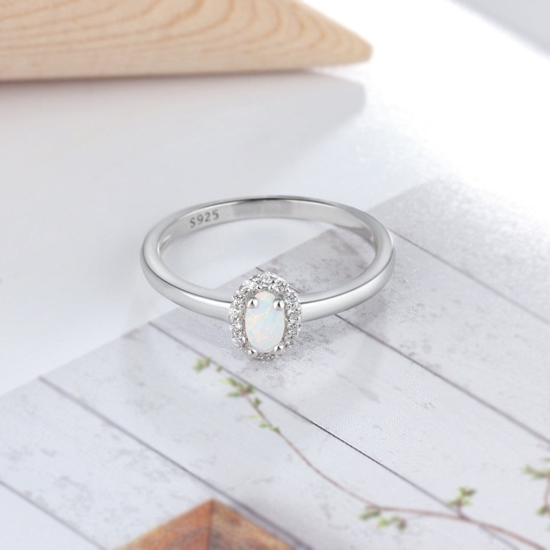 Enchanting Oval Fire Opal Ring - Rings - Pretland | Spiritual Crystals & Jewelry