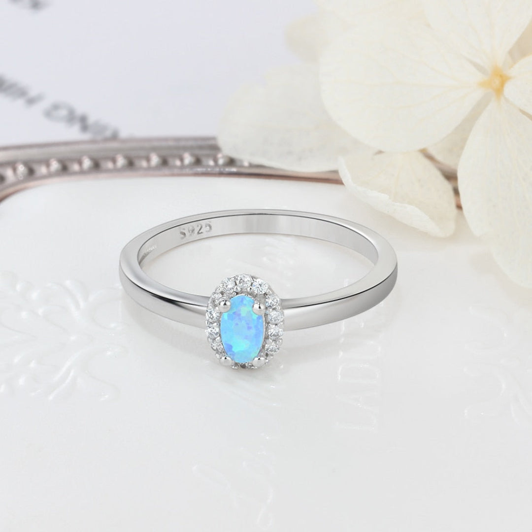 Enchanting Oval Fire Opal Ring - Rings - Pretland | Spiritual Crystals & Jewelry