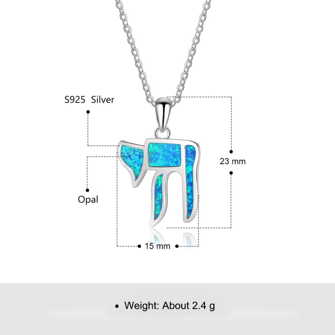 Lucky Elephant Blue Opal Silver Pendant - Pendants - Pretland | Spiritual Crystals & Jewelry