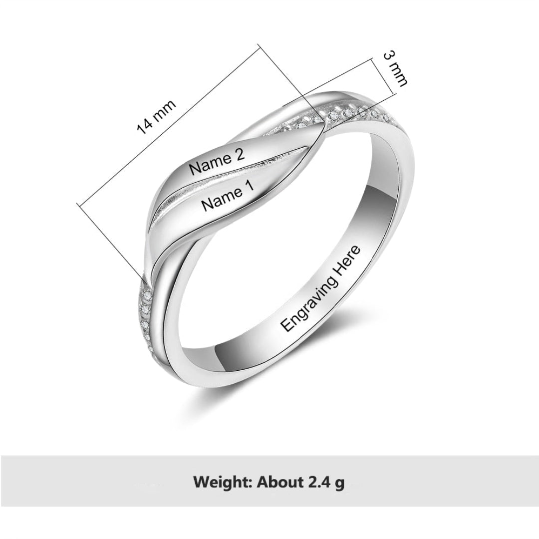 Vintage Leaf Zirconia Personalized Ring - Rings - Pretland | Spiritual Crystals & Jewelry