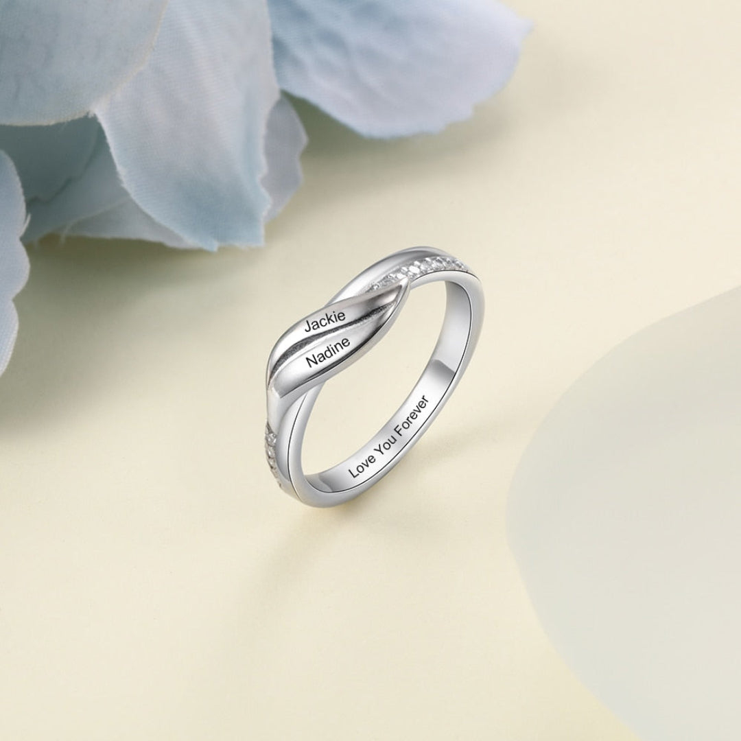 Vintage Leaf Zirconia Personalized Ring - Rings - Pretland | Spiritual Crystals & Jewelry