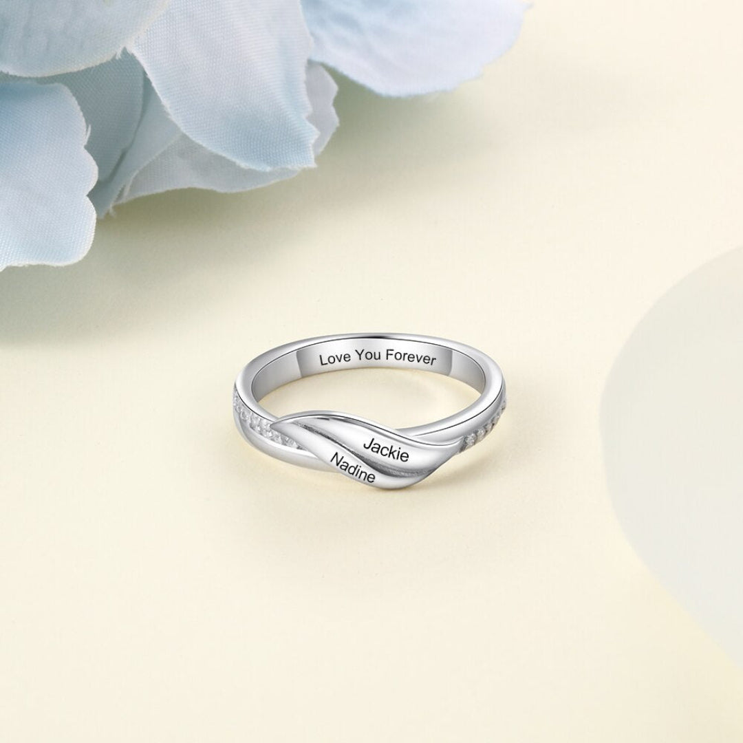 Vintage Leaf Zirconia Personalized Ring - Rings - Pretland | Spiritual Crystals & Jewelry