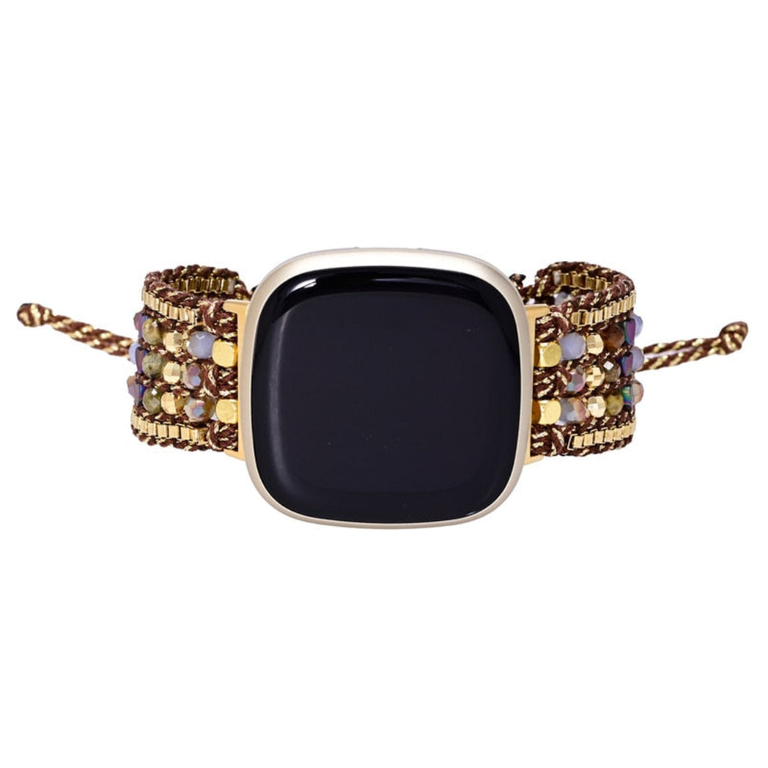Natural Hematite Stone Fitbit Watch Strap - Fitbit Watch Strap - Pretland | Spiritual Crystals & Jewelry