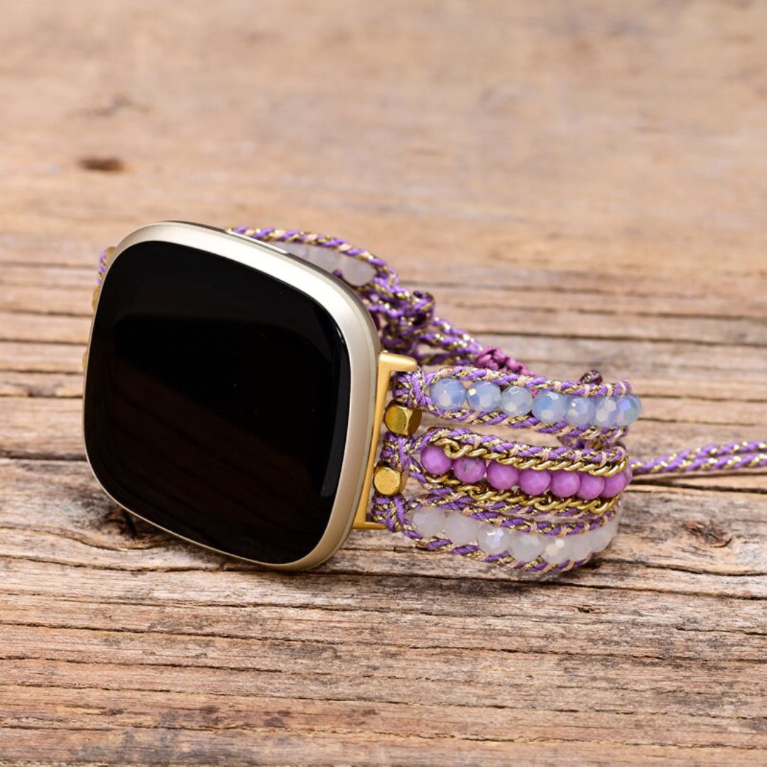 Boho Purple Stone Fitbit Watch Strap - Fitbit Watch Straps - Pretland | Spiritual Crystals & Jewelry